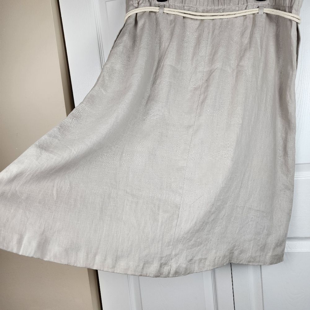 NWT Ulla Popken Linen Midi Skirt Size 18 Beige Natural - Picture 11 of 13